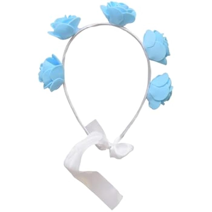 Daphne Adjustable Hair Band With Flower Design For Girl - Baby Blue - Image 1